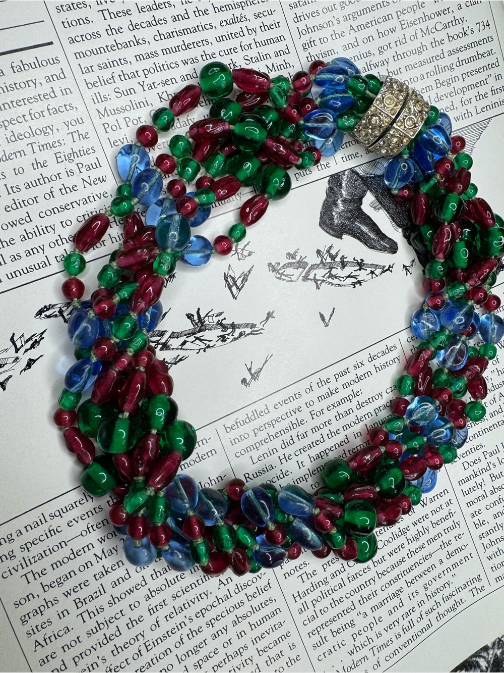 Vintage Gripoix Glass Mogul Necklace